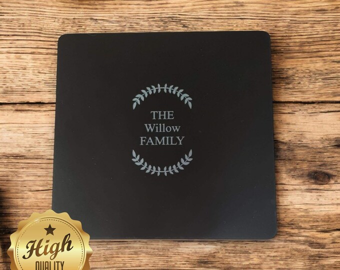 Square Acrylic Worktop Saver: Custom Engraved Tabletop Protector