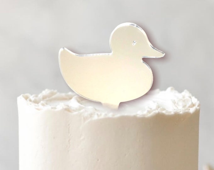 Rubber Duck Cake Topper: Acrylic Cupcake Decoration