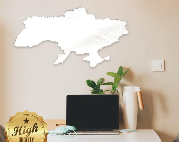 Custom Ukraine Shape Map Mirrors - Personalized Countries & Places, Custom Colors, Various Sizes - Shapes, Eco-Friendly Recycled Acrylic