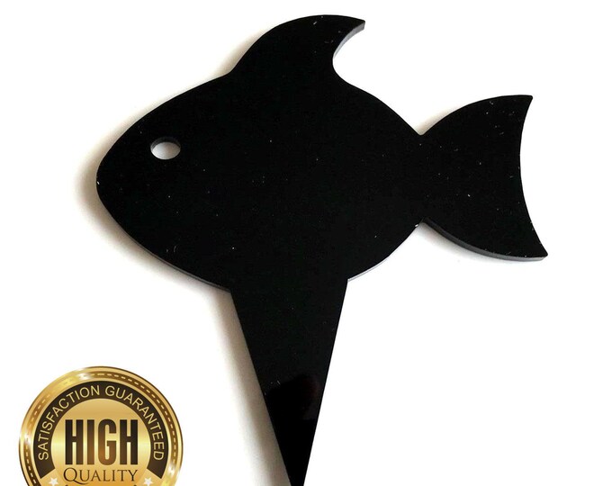 Fish Shaped Cake Toppers & Cup Cake Toppers - Several Colour Options Available, Any Bespoke Style Made, Crafting Customised