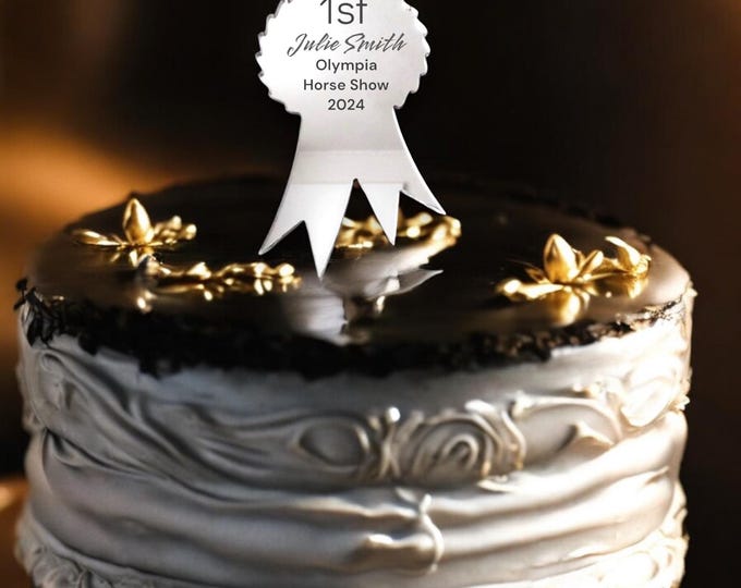 Rosette Cake Toppers: Custom Acrylic Cupcake Decorations