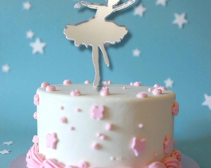 Ballerina Cake Topper: Dance Theme Party Decor, custom colours engraving