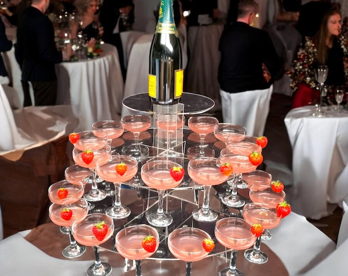 Coupe Champagne Stand: Wedding, Party Display, Reusable Design