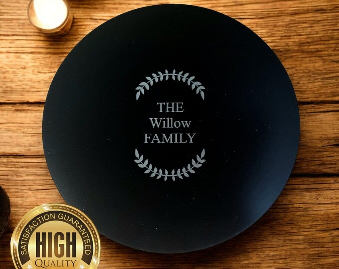 Round Large Placemats / Serving Mat / Table Protectors in Gloss Finish Acrylic, Custom Colours, Shapes, Sizes, plain or engraved
