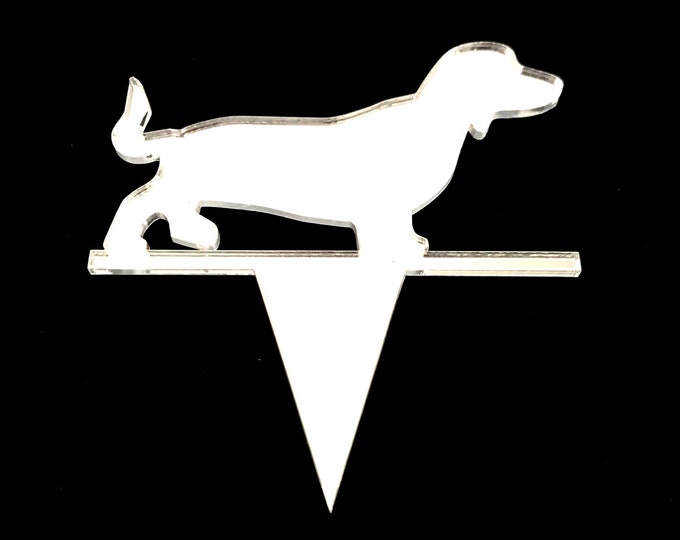 Sausage Dog Cake Topper: Acrylic Dachshund Cupcake Decoration