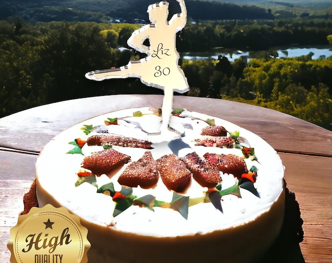 Personalized Highland Dancer Cake Toppers - Custom Made Acrylic Emblems for Birthdays & Special Occasions