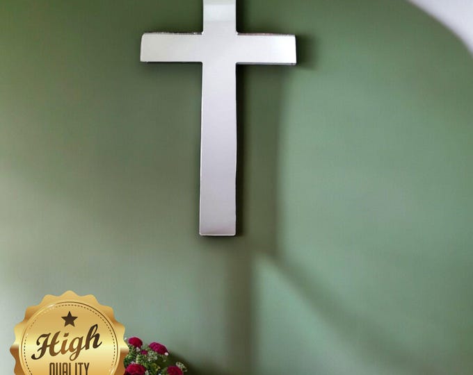 Cross Shaped Mirrors - Custom Sizes, Colours, Engraving Services Large sizes 45cm to 88cm