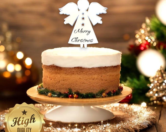 Angel Christmas Cake Toppers - Custom Colours, Sizes, Shapes, Engraving, Crafting Emblems