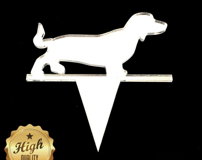 Acrylic Dachshund Cupcake Topper – Eco-Friendly Cake Decoration