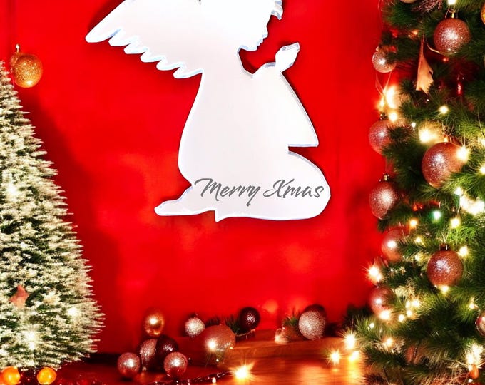 Angel Praying Shaped Acrylic Mirrors, Custom Colours, Sizes, Shapes, Sizes up to 40cm