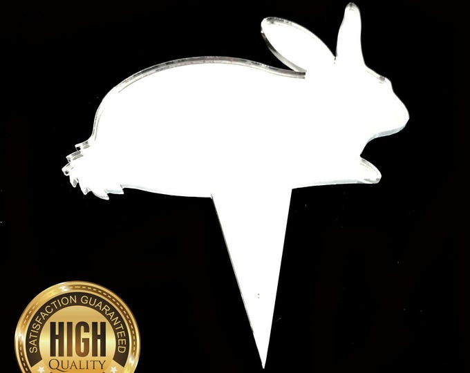Rabbit Shaped Cake Toppers & Cup Cake Toppers - Several Colour Options Available, Any Bespoke Style Made, Crafting Customised