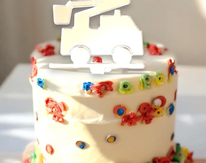 Cherry Picker work tr Shaped Cake Toppers & Emblems - Custom Colours, Bespoke Style Made