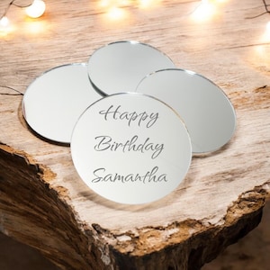 Round Acrylic Craft Mirrors: Bespoke Sizes, Jewelry Making, Engraving Available