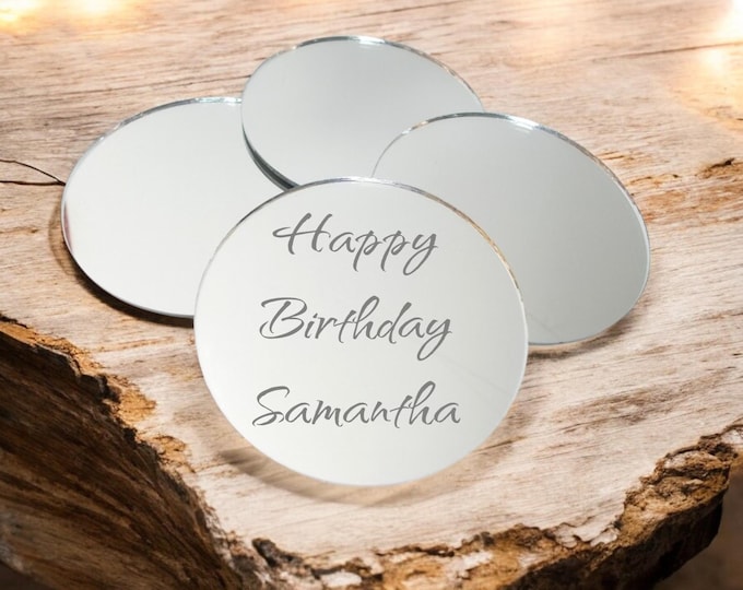 Round Acrylic Craft Mirrors: Bespoke Sizes, Jewelry Making, Engraving Available