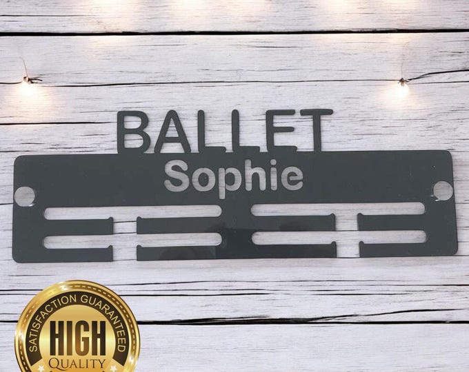 Ballet Medal Hangers, With Customised Name, Sport, Colours & Woods, Includes all Fixings, Large Sizes Made