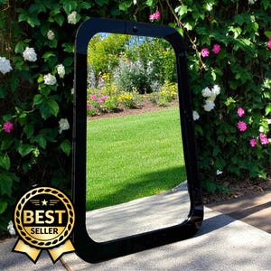 Custom Garden Mirror with Colored Frame: Shatterproof Acrylic, Indoor/Outdoor