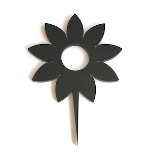 Flower Cake Toppers: Acrylic Cupcake Decorations