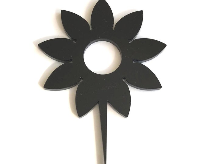 Flower Cake Toppers: Acrylic Cupcake Decorations