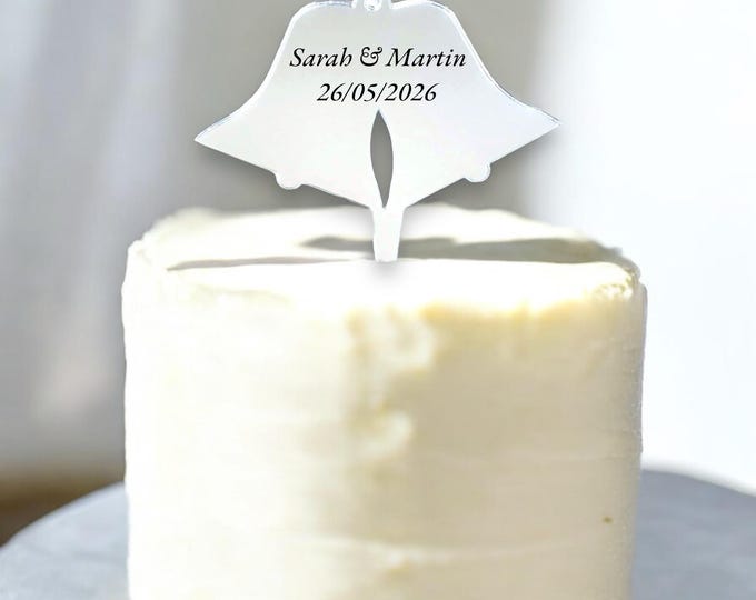 Wedding Bells Cake Topper: Custom Acrylic Cupcake Toppers