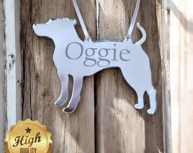 Custom Dog Breed Acrylic Mirror: Personalized Pet Portrait, Engraved