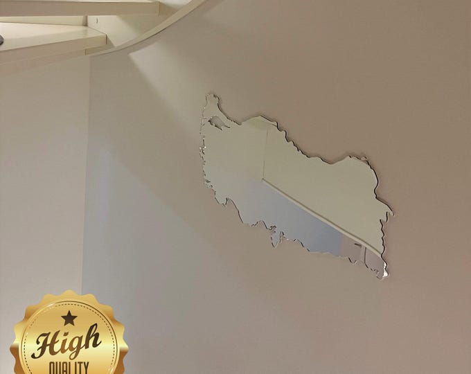 Turkey Map Mirror: Custom Acrylic Wall Decor, Any Country