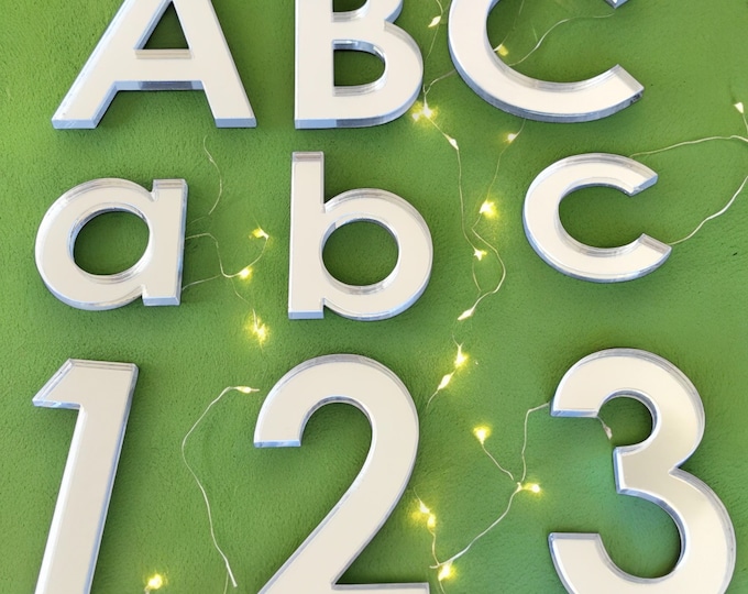 Custom Acrylic Mirror Letters & Numbers: Craft DIY, Personalized Decor