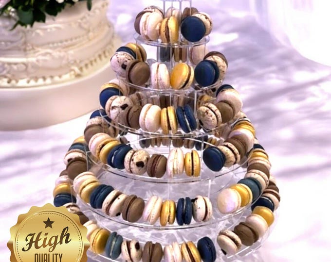 Acrylic Macaron Stand: Bespoke Cake Display for Weddings & Parties