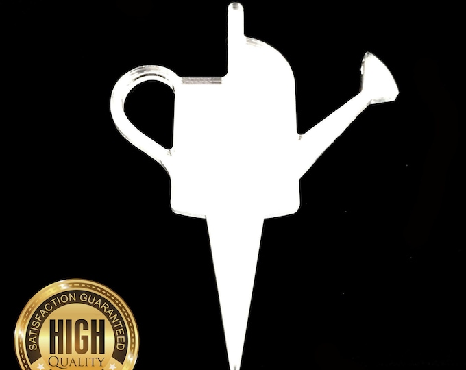 Handcrafted Watering Can Cake Toppers in Various Colors - Customized Designs Available, Eco-Friendly Acrylic, Perfect for Any Occasion