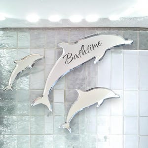 Custom Dolphin Acrylic Mirror: Engraved, Child Safe, Handmade