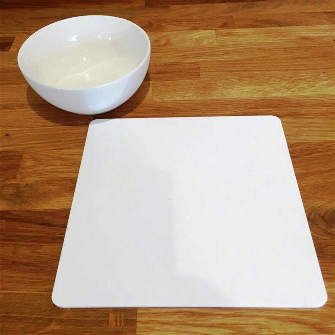 Square Placemats or Placemats & Coasters in White Gloss Etsy