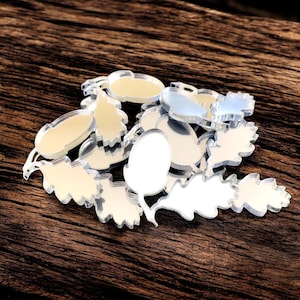 Acorn Craft Mirrors: Acrylic Shapes for Quilting, Embroidery (Packs of 10)