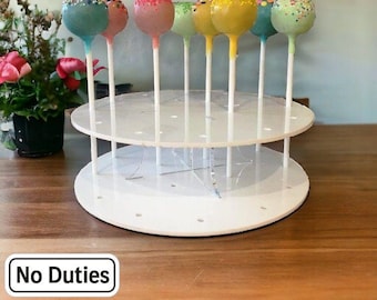 カスタムケーキポップスタンド：丸型または四角型、パーティーディスプレイ