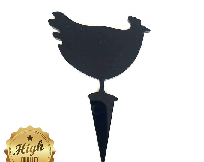 Chicken Cake Topper: Acrylic Farm Animal Cupcake Decoration