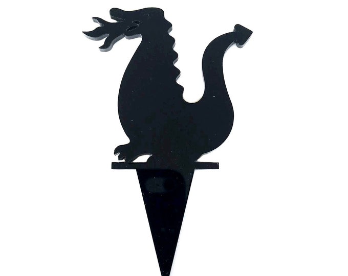 Dragon Cake Topper: Acrylic Dragon Cupcake Toppers, Custom Colors