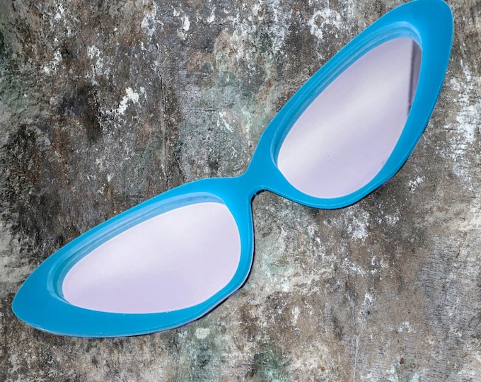 1950s Style Glasses Wall Mirror with Hooks - Custom Color & Size