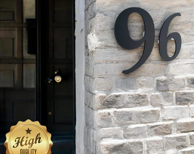 Floating Number Signs, House/Shop/office Names and Numbers with fixings - Custom Colours, Sizes, Fonts