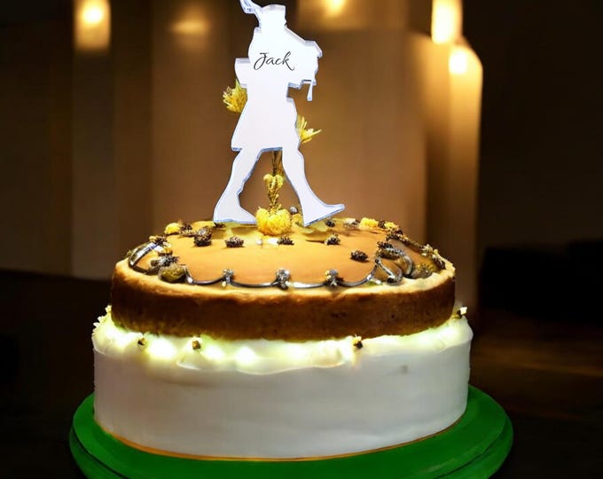 Scottish Bagpipe Player Shaped Cake Toppers - Custom Colours, Any Bespoke Style Made