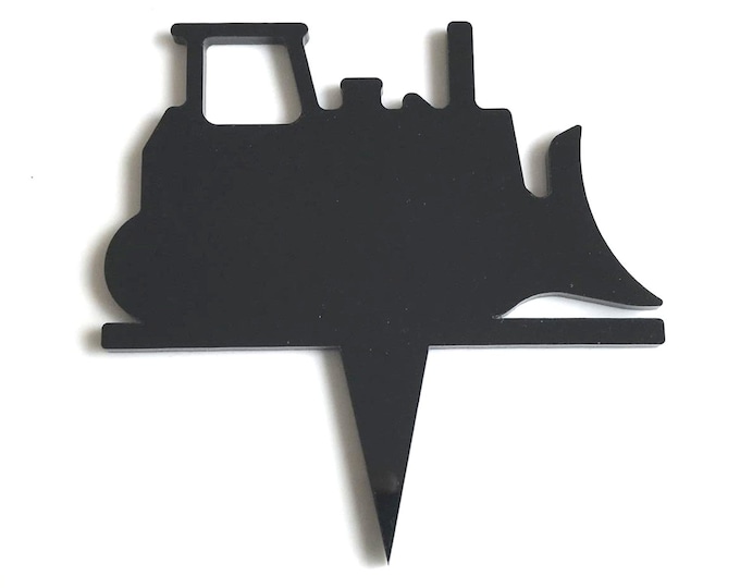 Bulldozer Cake Topper: Custom Acrylic Construction Theme