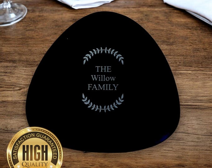 Pebble Placemats & Coasters - Matt and Gloss Finish Colours, Custom Sizes, Shapes, Colours, Engraved or Plain