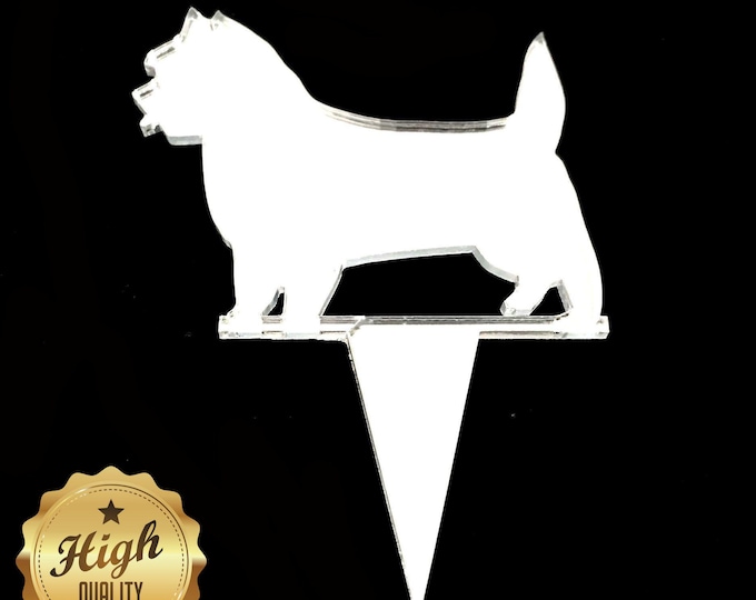 Custom Acrylic Scottish Terrier Cake Topper: Eco-Friendly, Reusable
