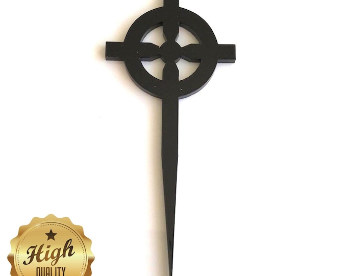 Celtic Cross Cake Topper: Acrylic Cupcake Toppers, Bespoke Style