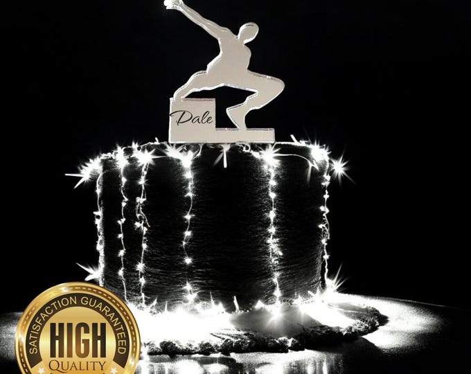 Parkour, Free running Cake Toppers - Custom Colours, Sizes and Engraving Services