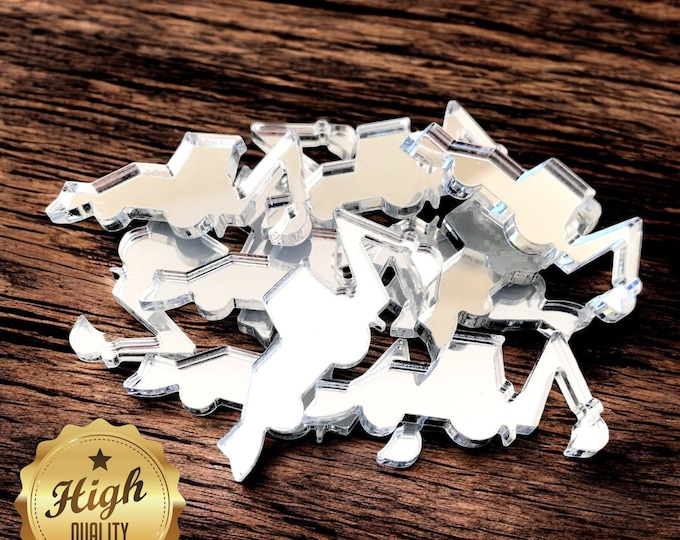 Digger Truck Acrylic Crafting Mirrors: Custom Colors & Sizes (Pack of 10)