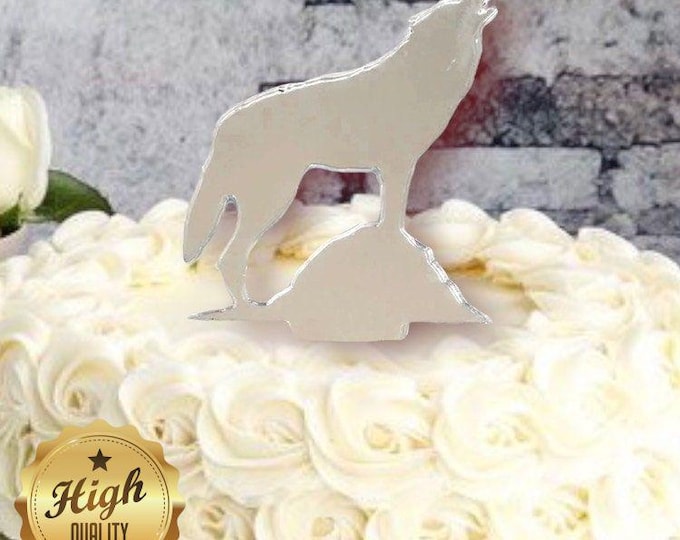 Wolf Shaped Cake Toppers & Cup Cake Toppers - Several Colour Options Available, Any Bespoke Style Made