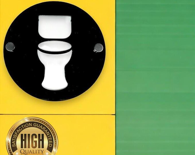 Round or Square WC / Toilet / Disabled / Baby Changing Signs - Custom Colours & Wood Finishes, Custom Wording, Sizes, Shapes Made