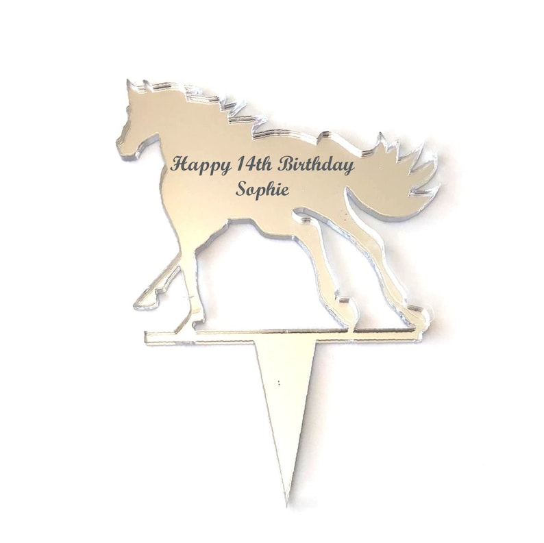 Several Colour Options Available Cantering Horse Shaped Cake Toppers /& Cup Cake Toppers