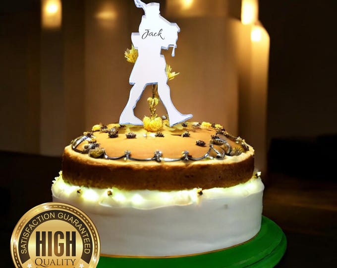 Scottish Bagpipe Player Shaped Cake Toppers - Custom Colours, Any Bespoke Style Made