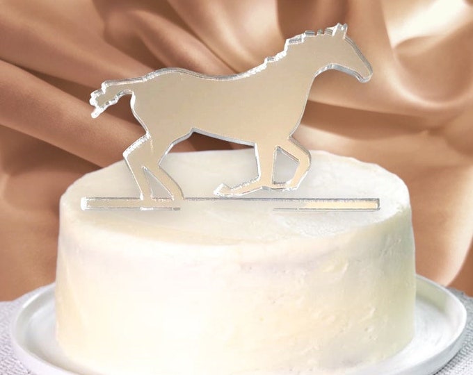 Horse Cake Topper: Acrylic Equestrian Party Decor