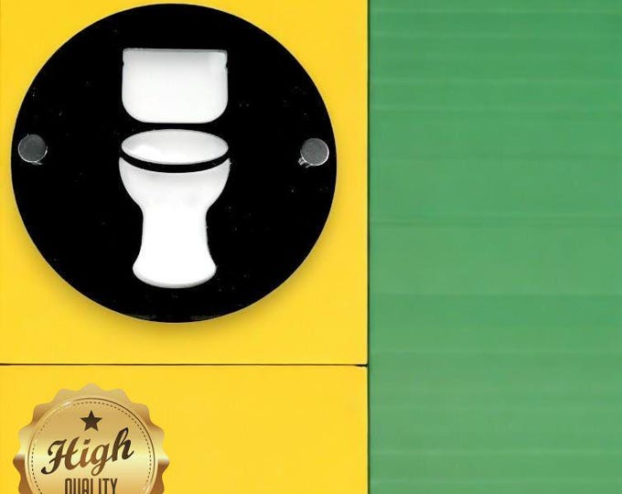 Round or Square WC / Toilet / Disabled / Baby Changing Signs - Custom Colours & Wood Finishes, Custom Wording, Sizes, Shapes Made