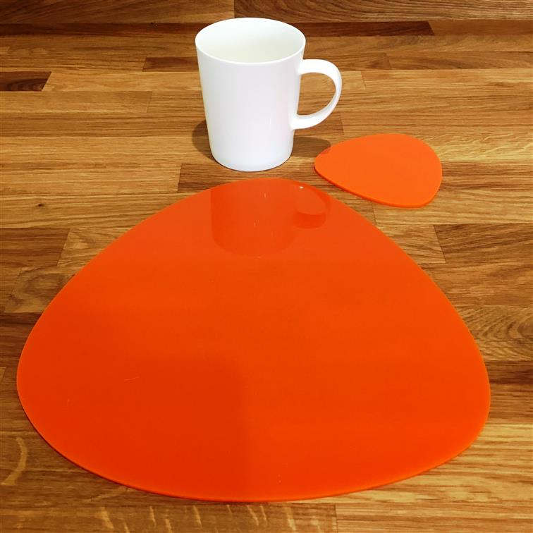Pebble Shaped Placemats or Placemats & Coasters in Orange Etsy